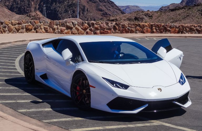 Lamborghini Car parked on a road side