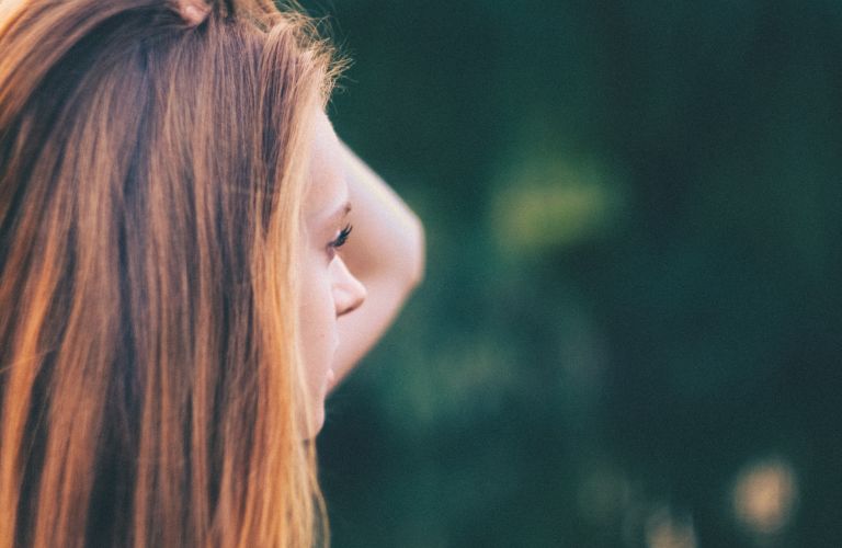 A woman worried about making decisions