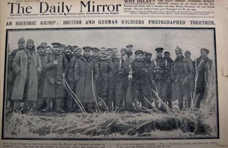 1914 World War Christmas Truce Germans and English