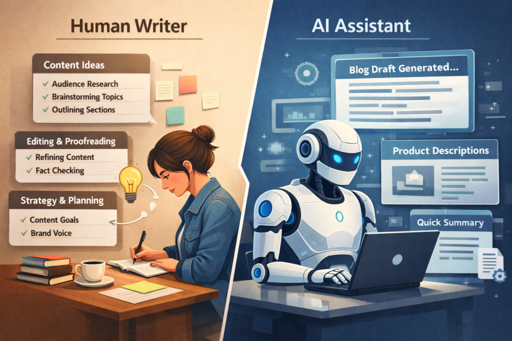 human writer vs AI writer